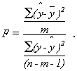 Value of F
