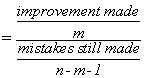 Improvement made / mistakes still made