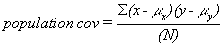 Population covariance